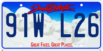 SD license plate 91WL26