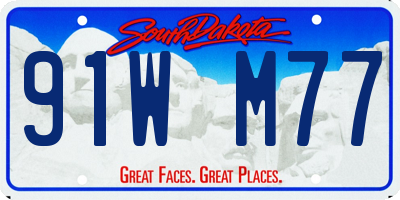 SD license plate 91WM77