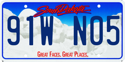 SD license plate 91WN05