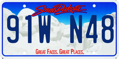 SD license plate 91WN48