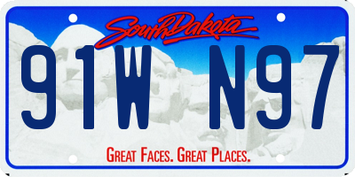 SD license plate 91WN97