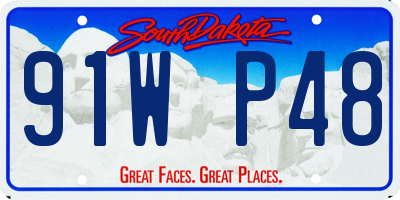 SD license plate 91WP48
