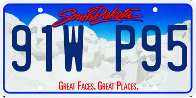 SD license plate 91WP95