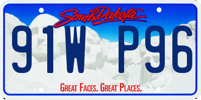 SD license plate 91WP96