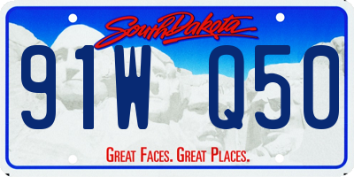 SD license plate 91WQ50