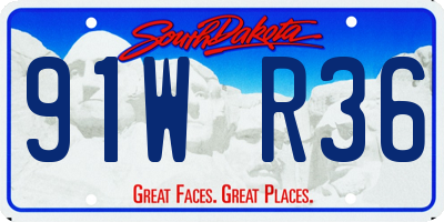 SD license plate 91WR36