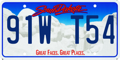 SD license plate 91WT54