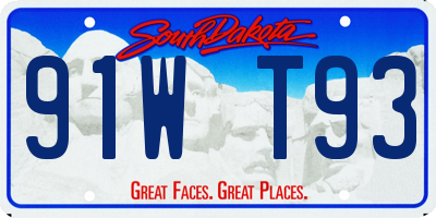 SD license plate 91WT93