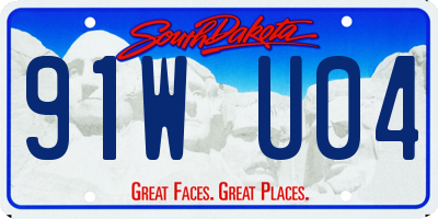 SD license plate 91WU04