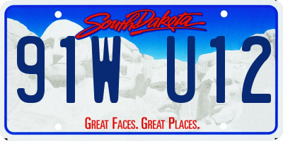 SD license plate 91WU12