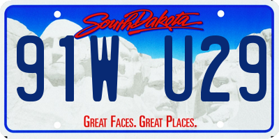 SD license plate 91WU29
