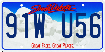 SD license plate 91WU56