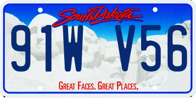 SD license plate 91WV56