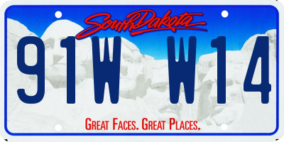 SD license plate 91WW14