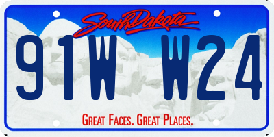 SD license plate 91WW24