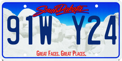 SD license plate 91WY24