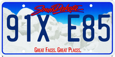 SD license plate 91XE85