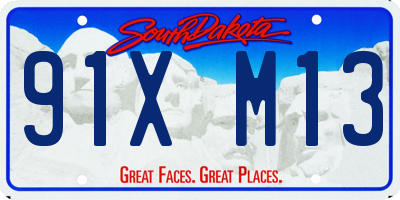 SD license plate 91XM13