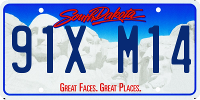 SD license plate 91XM14