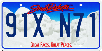 SD license plate 91XN71