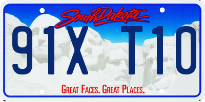 SD license plate 91XT10