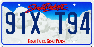 SD license plate 91XT94