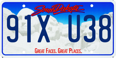 SD license plate 91XU38
