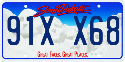 SD license plate 91XX68