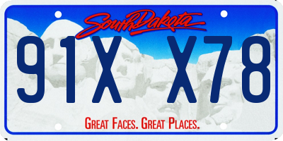 SD license plate 91XX78