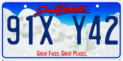SD license plate 91XY42