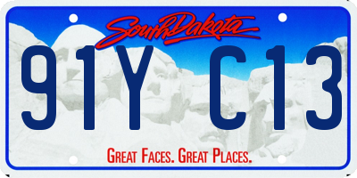 SD license plate 91YC13