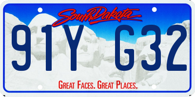 SD license plate 91YG32