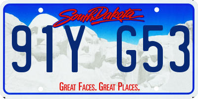 SD license plate 91YG53