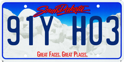 SD license plate 91YH03