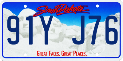 SD license plate 91YJ76