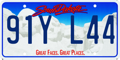 SD license plate 91YL44