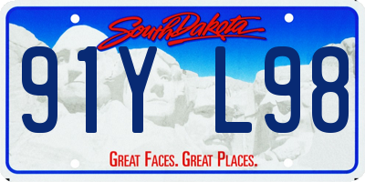 SD license plate 91YL98