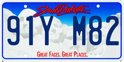 SD license plate 91YM82