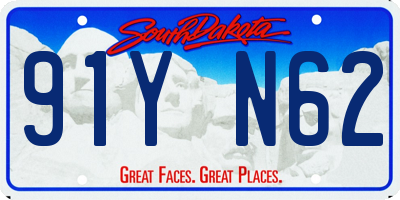 SD license plate 91YN62