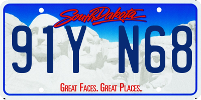 SD license plate 91YN68