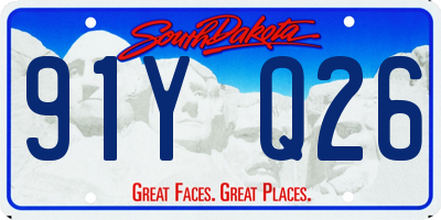 SD license plate 91YQ26