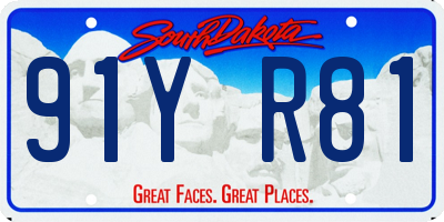 SD license plate 91YR81
