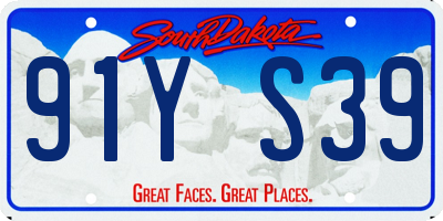 SD license plate 91YS39