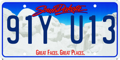 SD license plate 91YU13