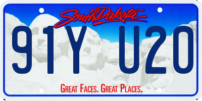 SD license plate 91YU20