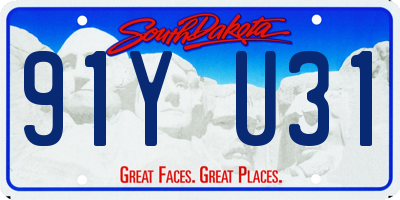 SD license plate 91YU31