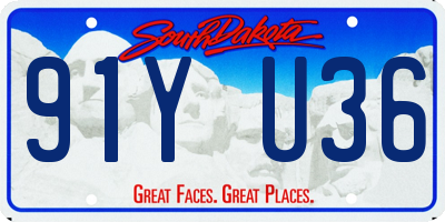 SD license plate 91YU36