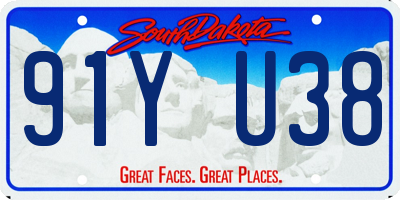 SD license plate 91YU38