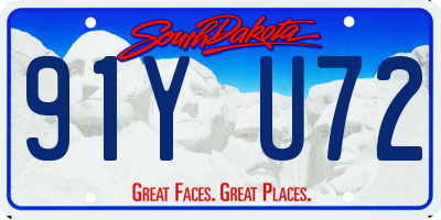 SD license plate 91YU72