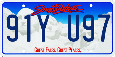 SD license plate 91YU97